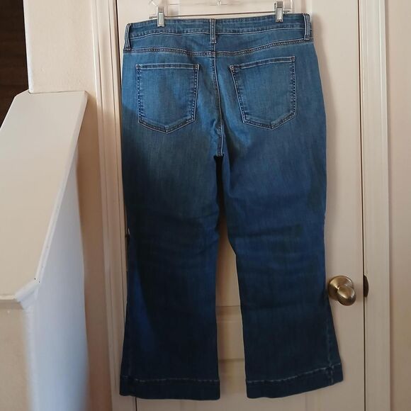 Kut from the Kloth Kelsey high rise ankle flare denim blue jean 16 Basic - Picture 2 of 5